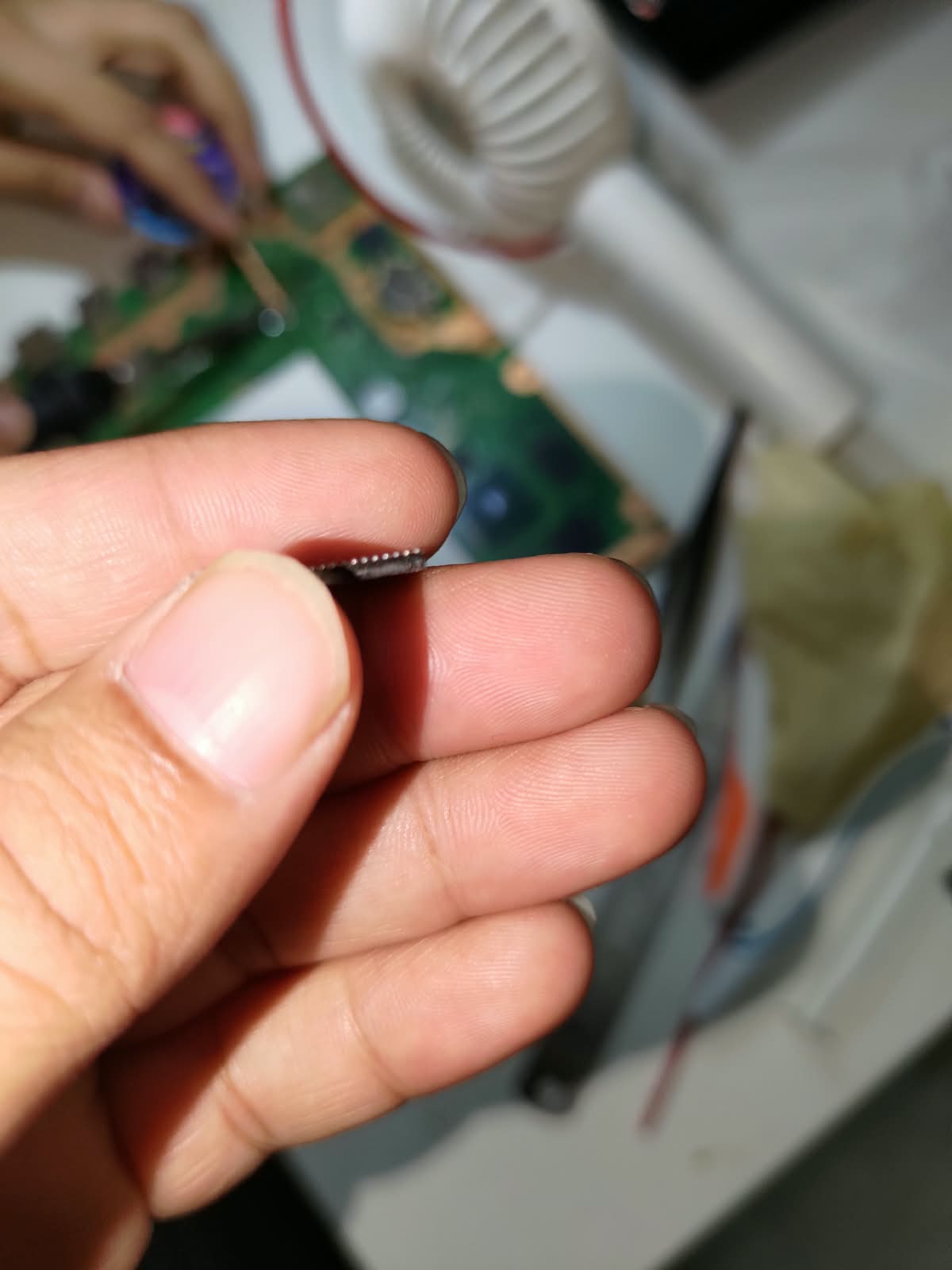 PS5 RAM chip after a completed reball