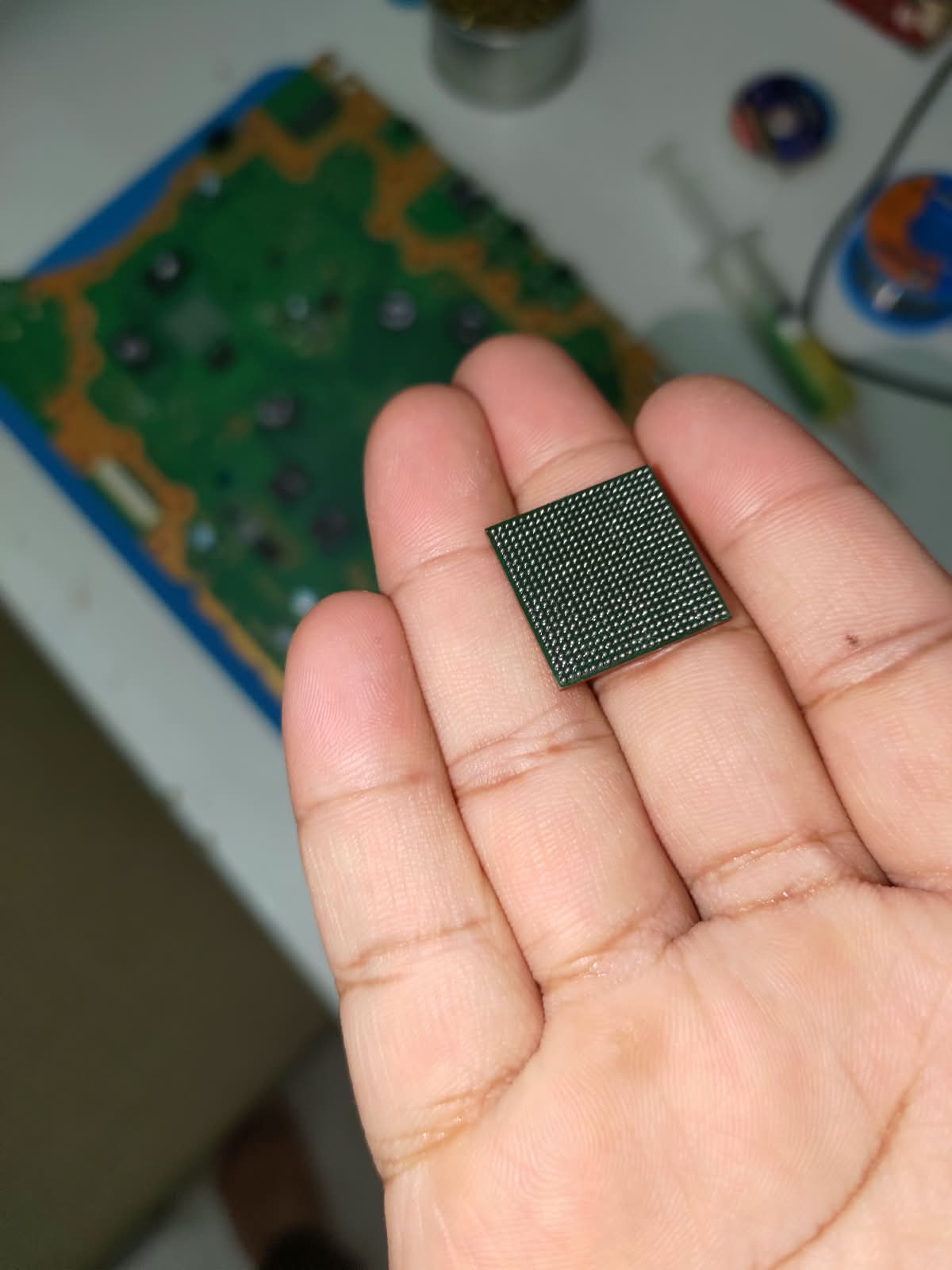 PS5 SSD controller after a completed reball