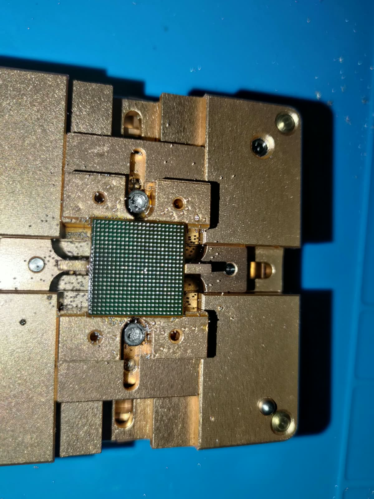 PS5 SSD controller chip during reballing