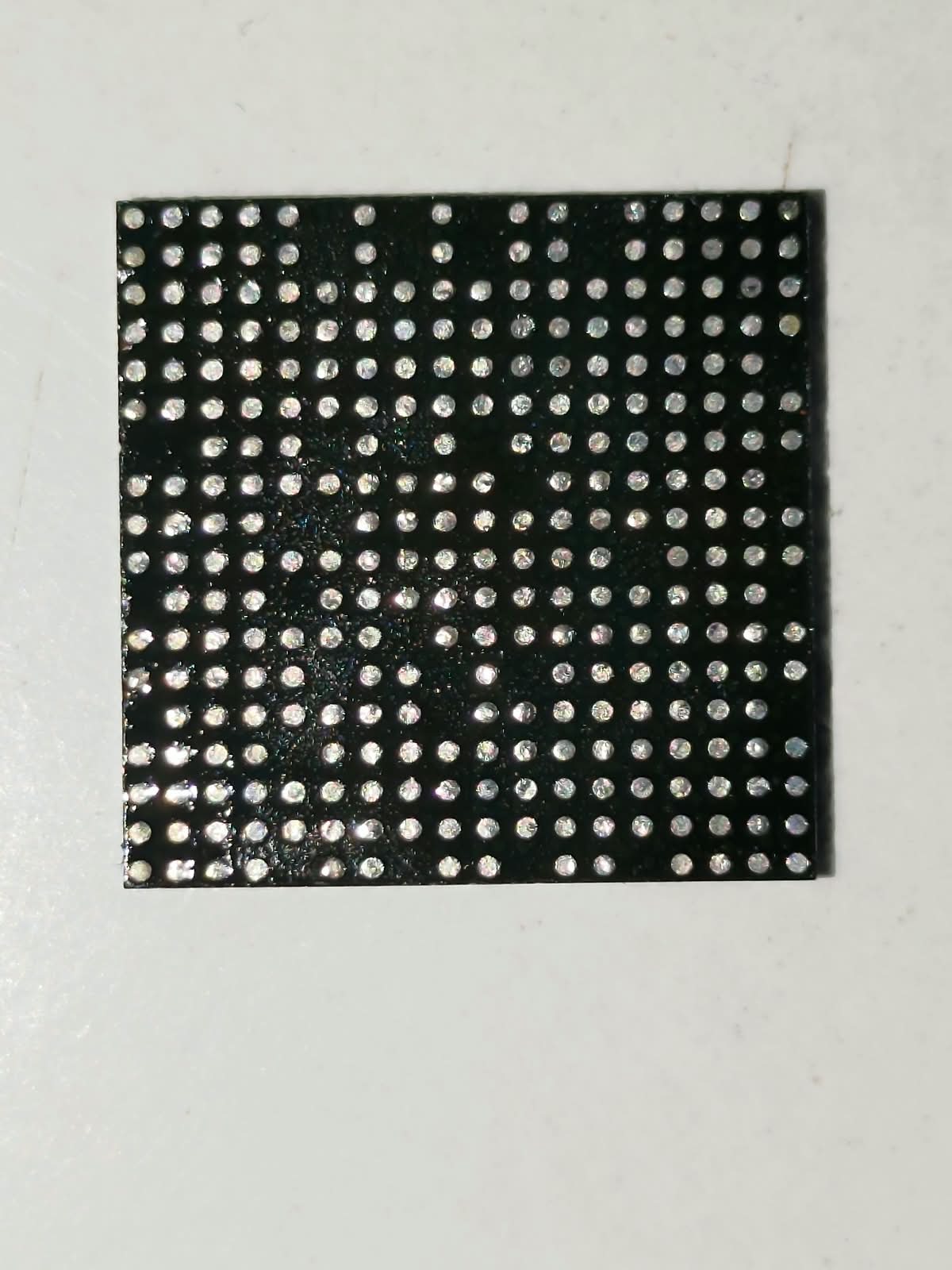 PS5 southbridge chip cleaned and prepared for reballing