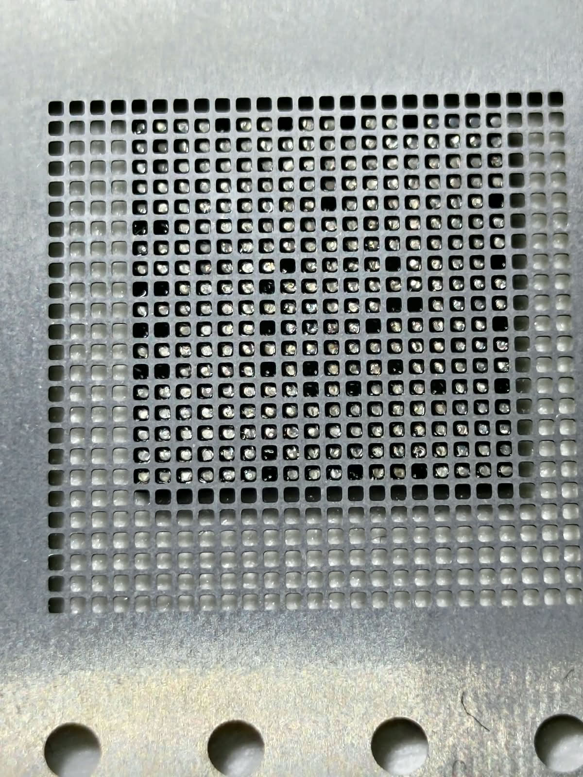 PS5 southbridge chip during reballing